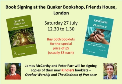 27 JULY - KINDLERS BOOKS LAUNGE AT THE QUAKER BOOKSHOP